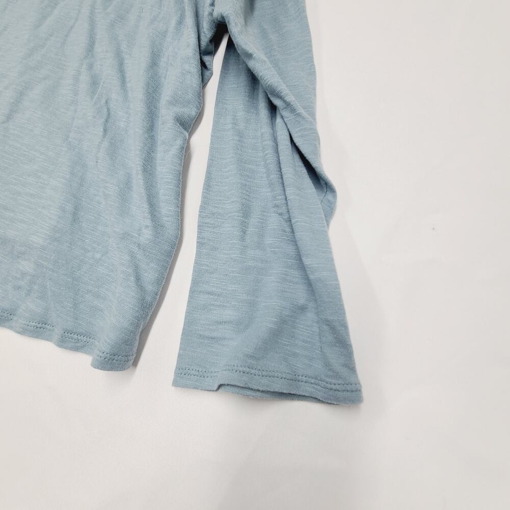 Garnet Hill V-neck top Dusty Blue-Green Faux Wrap Lightweight Casual XL - Picture 11 of 12